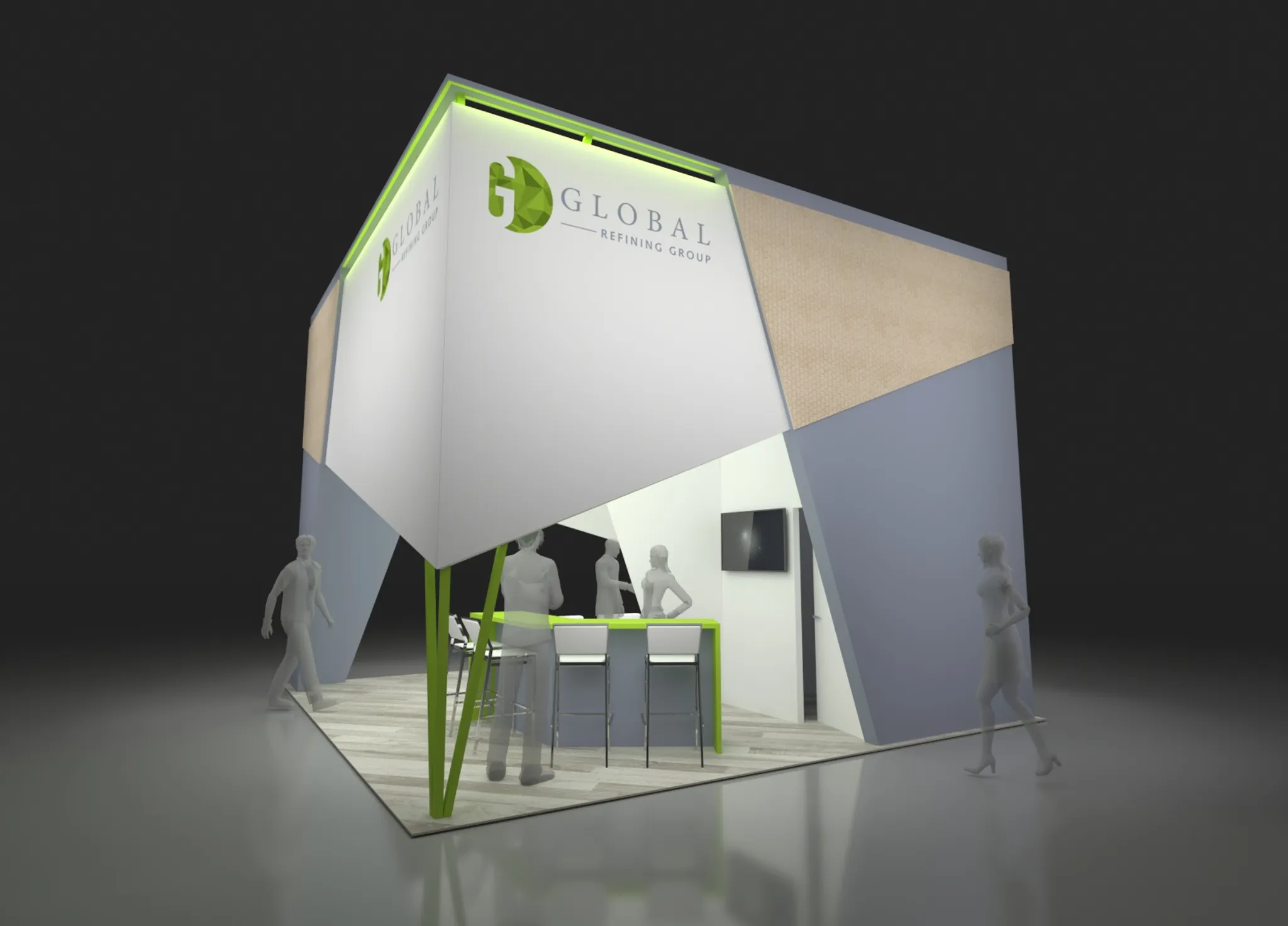 20x20 Island booth design by Condit Exhibits